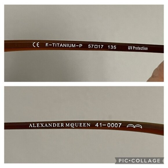 Vintage Y2K Alexander McQueen Pink Rectangular Sunglasses - SMALL, made in Japan - Picture 7 of 11